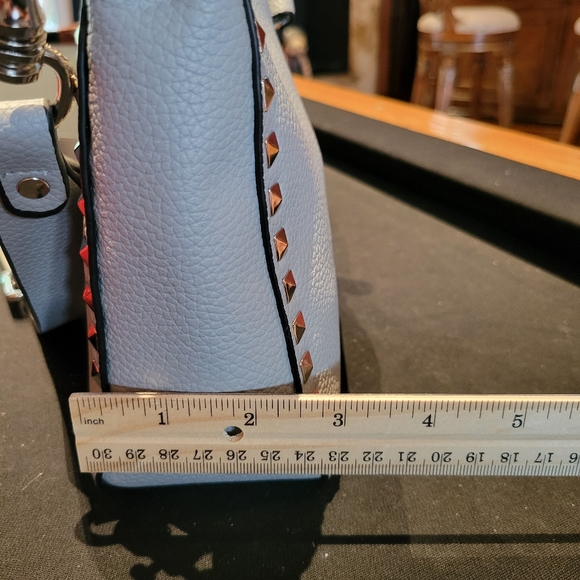 Crossbody bag blue purse. - Picture 5 of 11